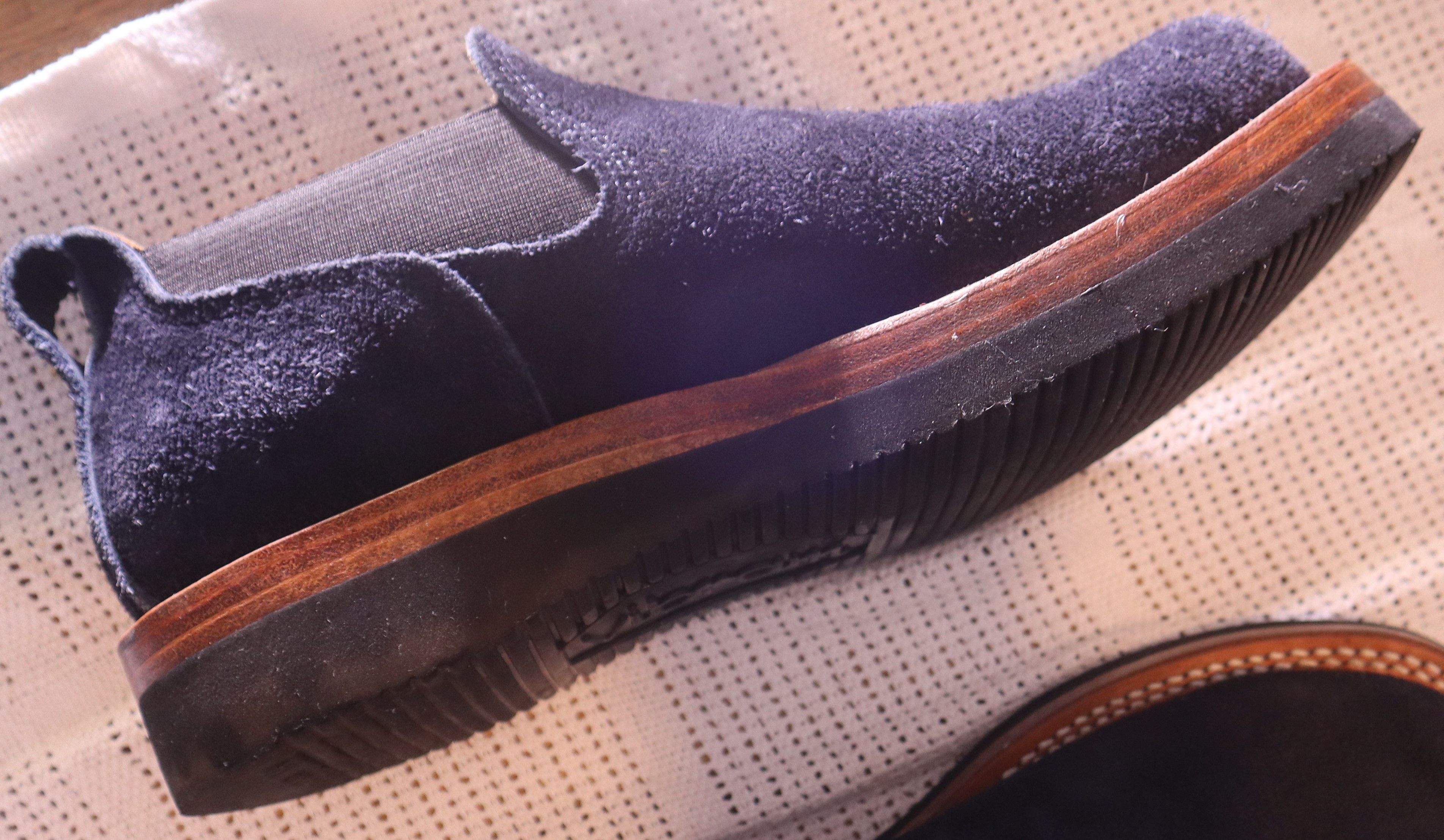 zerrows navy glove suede slip ons 9 EE wide Size US 9 / EU 42 - 5 Thumbnail