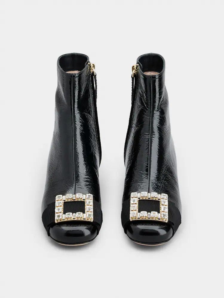 Roger Vivier o1s22i1n0824 Tres Patent Leather Boots in Black Size US 10 / IT 40 - 7 Thumbnail
