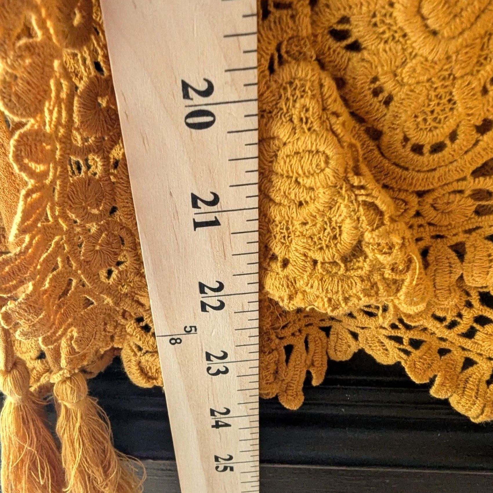 Aeropostale Aeropostale Mustard Yellow Crochet Lace Tank Top Tassel Boho Festival Sz M Size M / US 6-8 / IT 42-44 - 6 Thumbnail