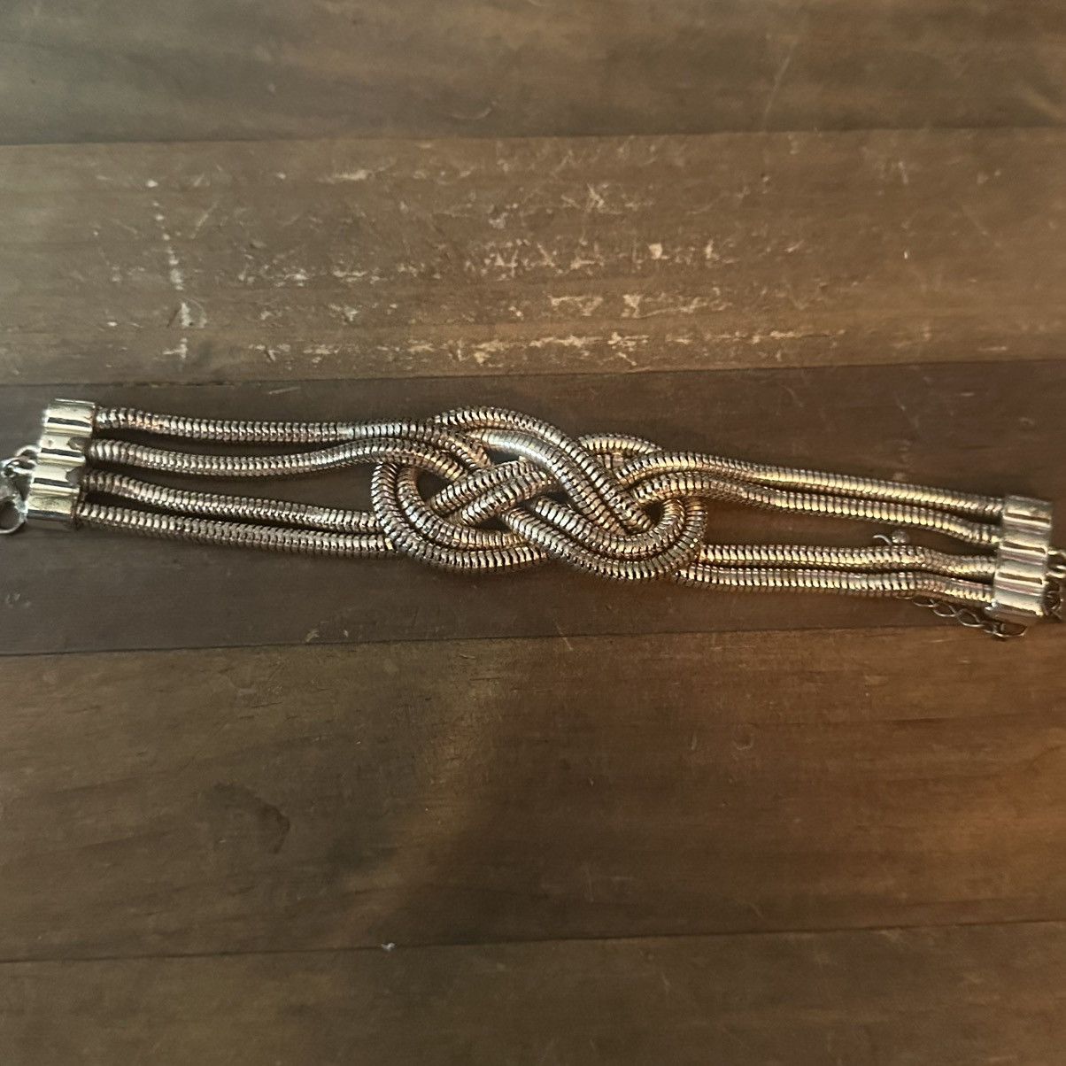 Other Gold tone multi strand love knot omega chain bracelet Size ONE SIZE - 5 Thumbnail