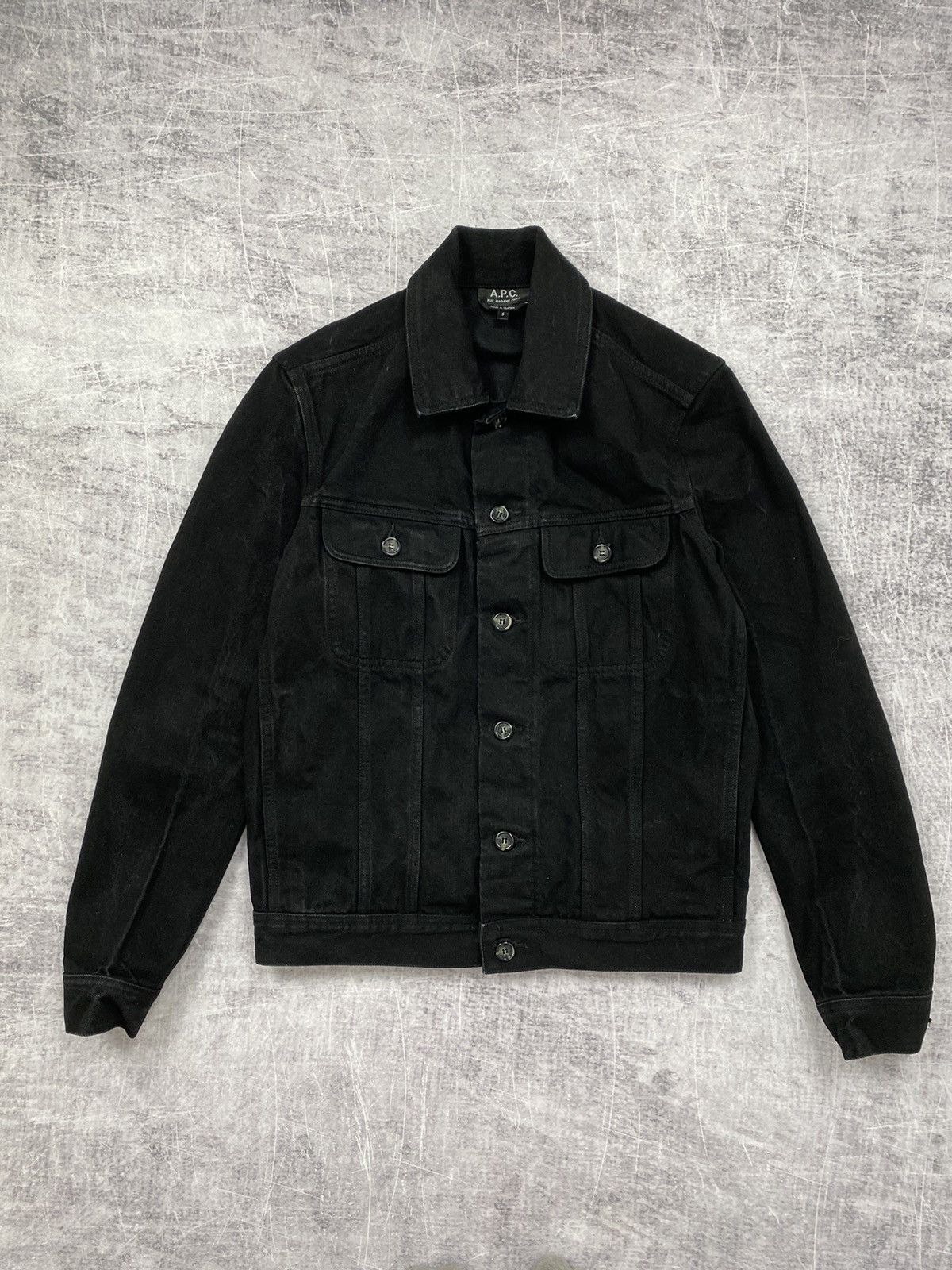 A.P.C. A.P.C black denim jacket Grailed