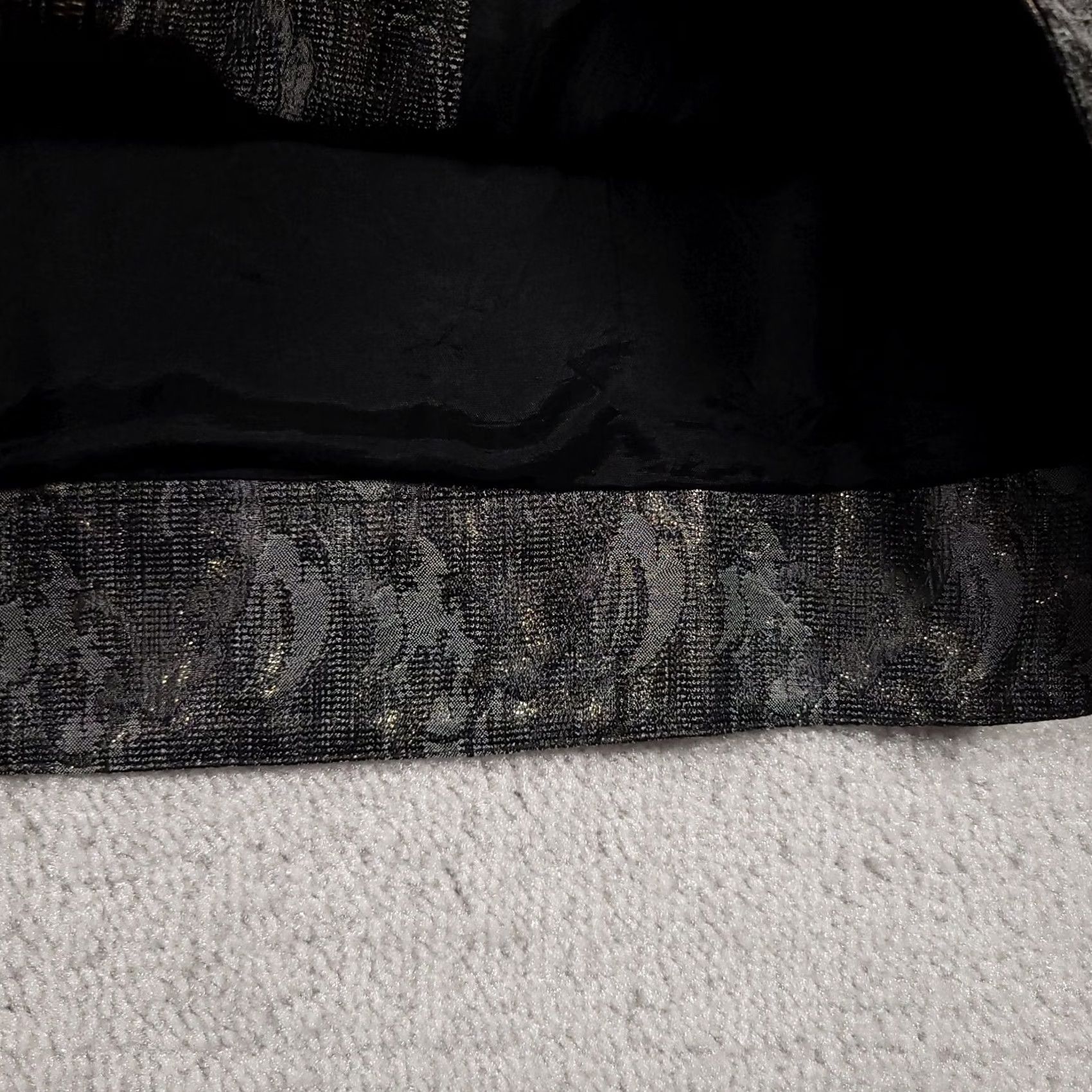 Vintage Chico's Jacket Women's XL Gold Gray Metallic Full Zip Blazer Tapestry Lined Size XL / US 12-14 / IT 48-50 - 6 Thumbnail