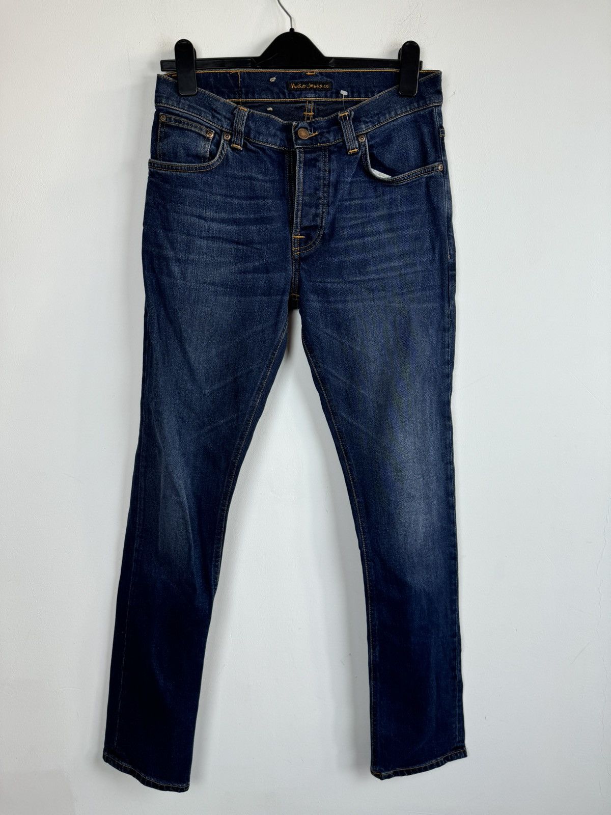 Nudie Jeans × Vintage Nudie Jeans Grim Tim Ink Navy Jeans Size US 31 - 2 Thumbnail