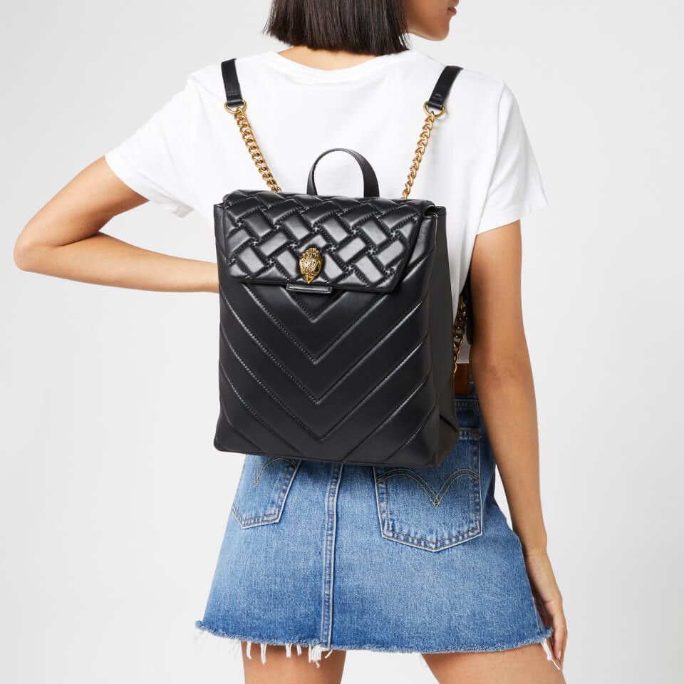 Kurt Geiger Kurt Geiger Leather Kensington Backpack - Black Size ONE SIZE - 13 Thumbnail