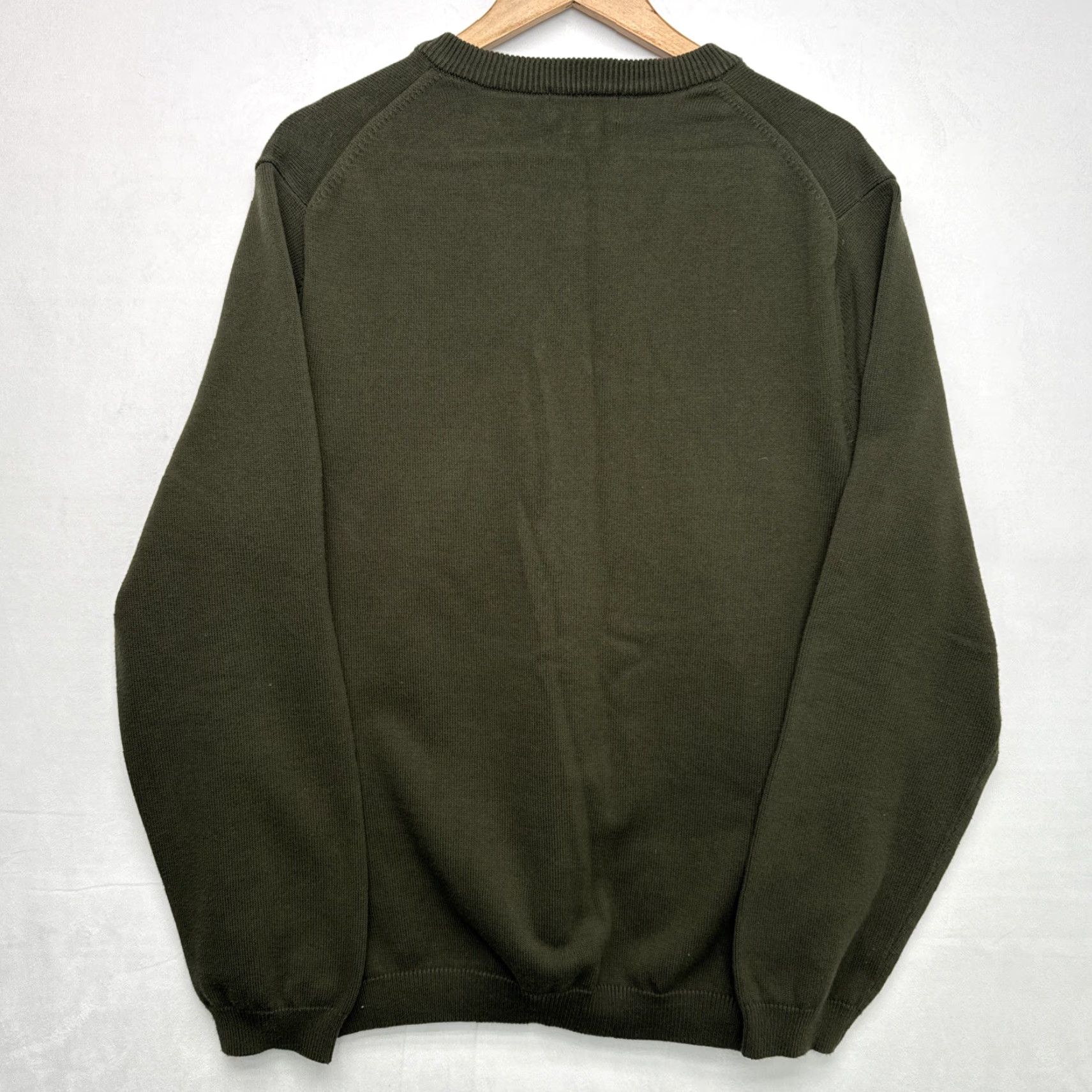 Eddie Bauer Eddie Bauer Mens LT Large Tall V Neck Cotton Nylon Stretch Sweater Olive Green Size US L / EU 52-54 / 3 - 8 Thumbnail