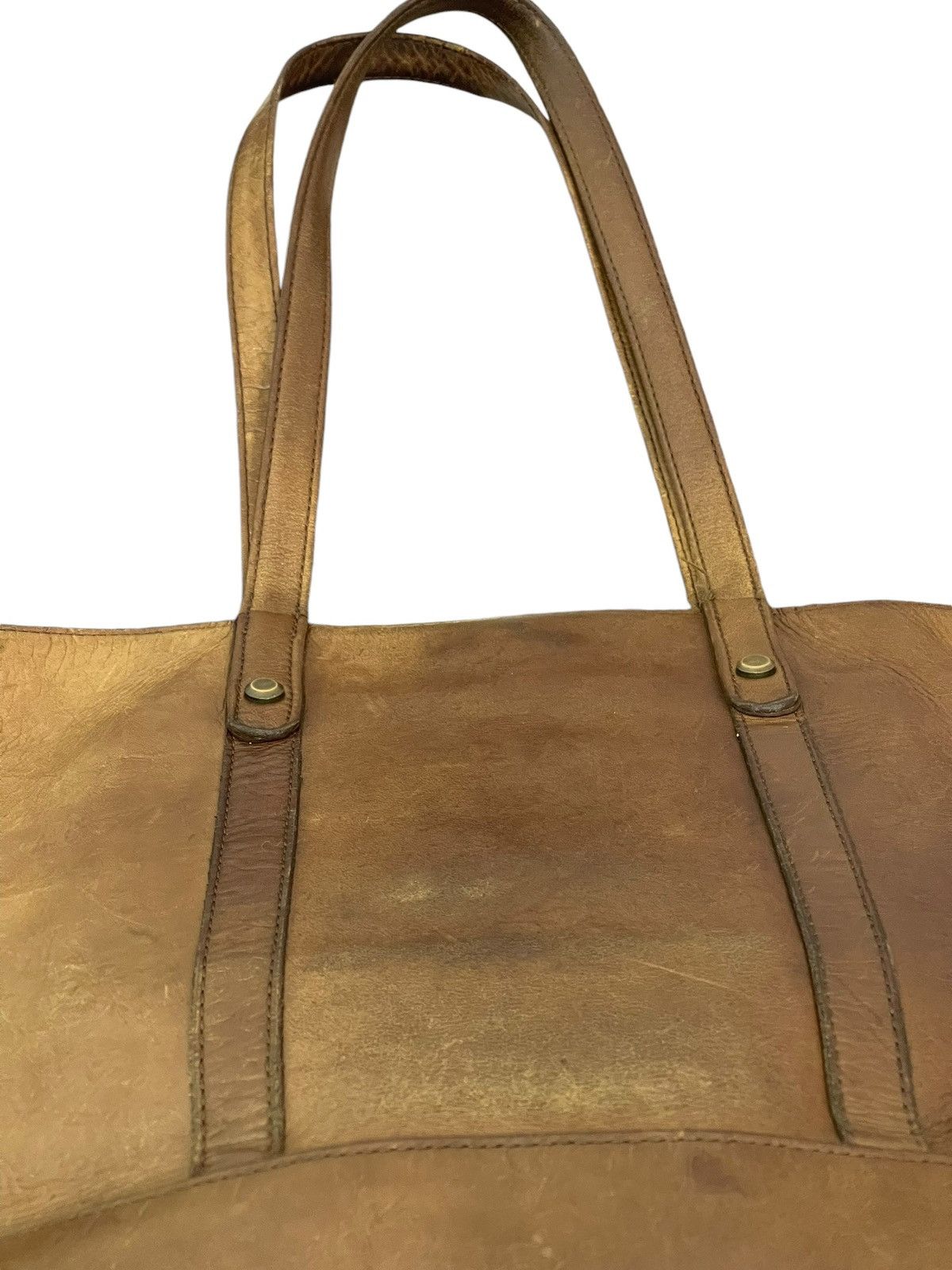 Genuine Leather Full Leather Patina Unknown Japan Tote Shoulder Bag 1🟩2 Size ONE SIZE - 16 Thumbnail