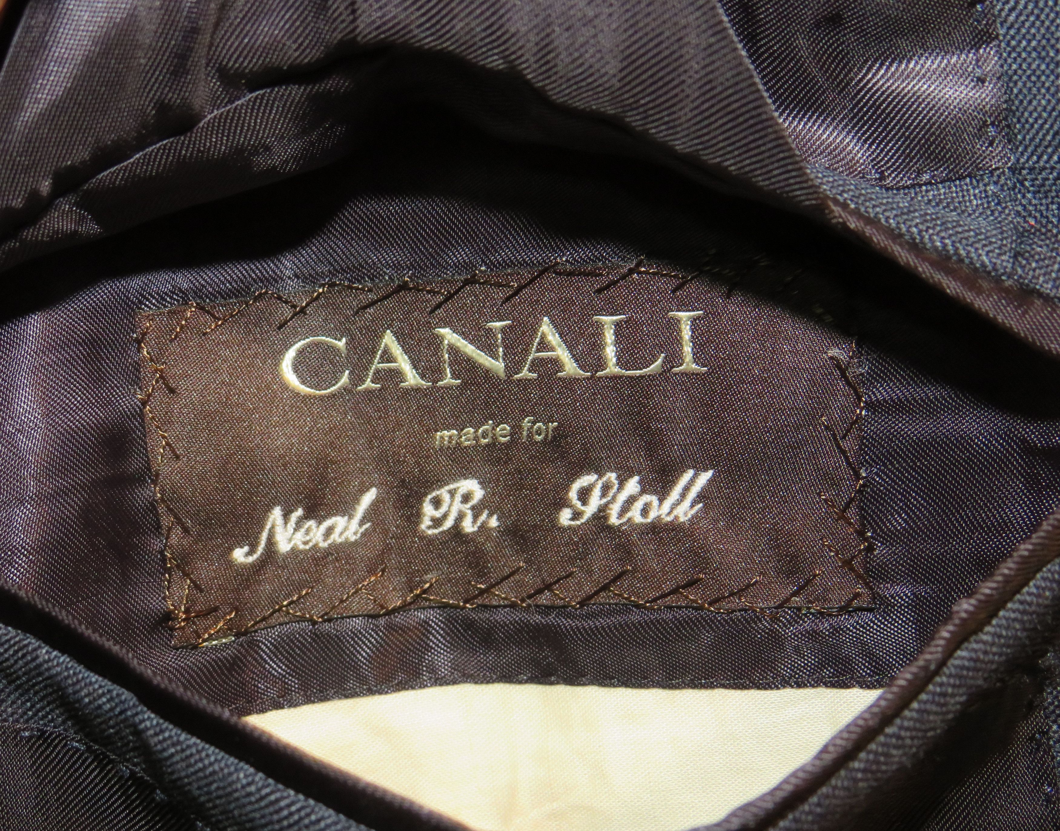 Canali Super 150 Brown Label Blue Plaid Two Button Sui Size 50L - 18 Thumbnail