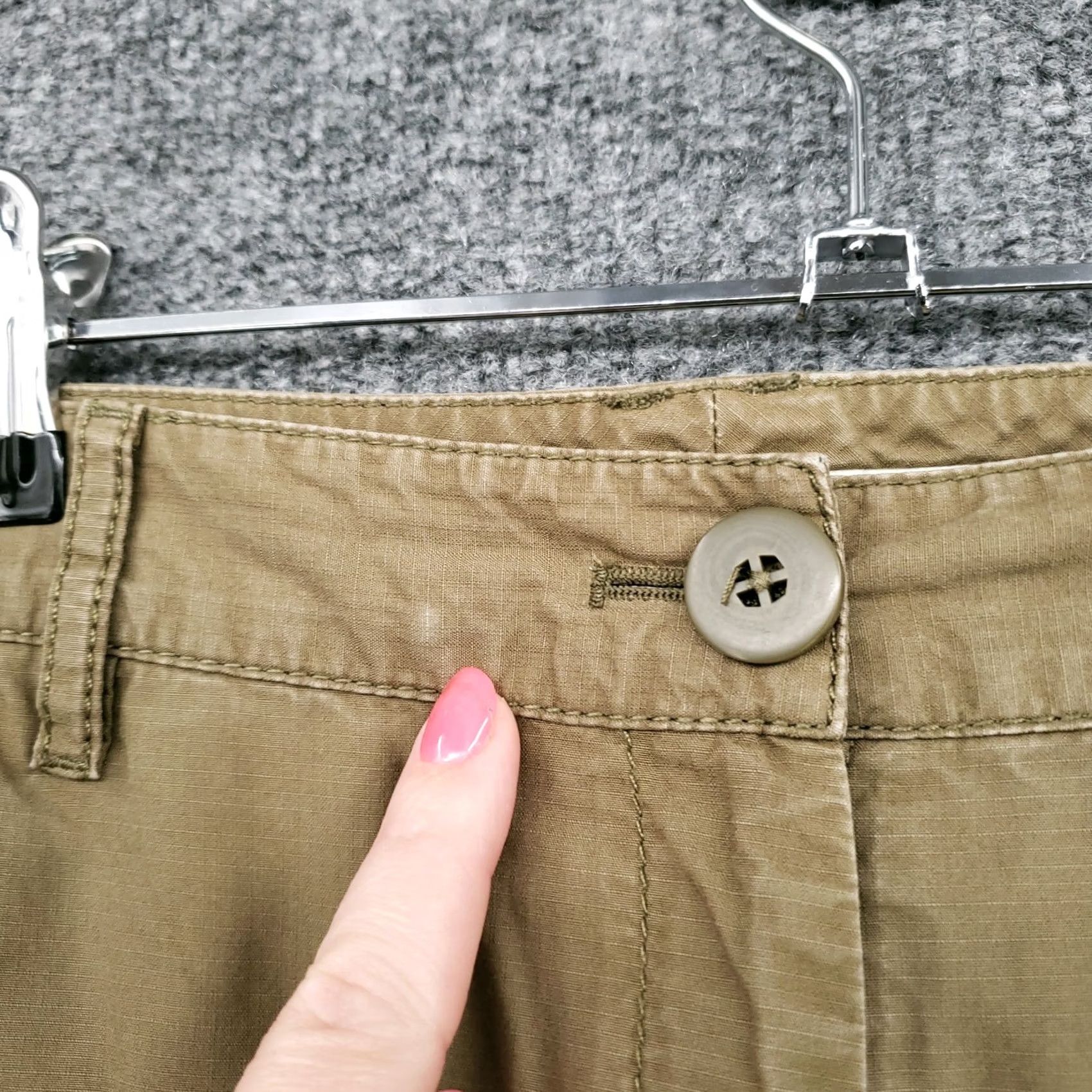 J. Jill J. Jill Beige Cropped Pants Womens 12 Mid Rise Below Waist Cargo Size 34" / US 12 / IT 48 - 5 Thumbnail
