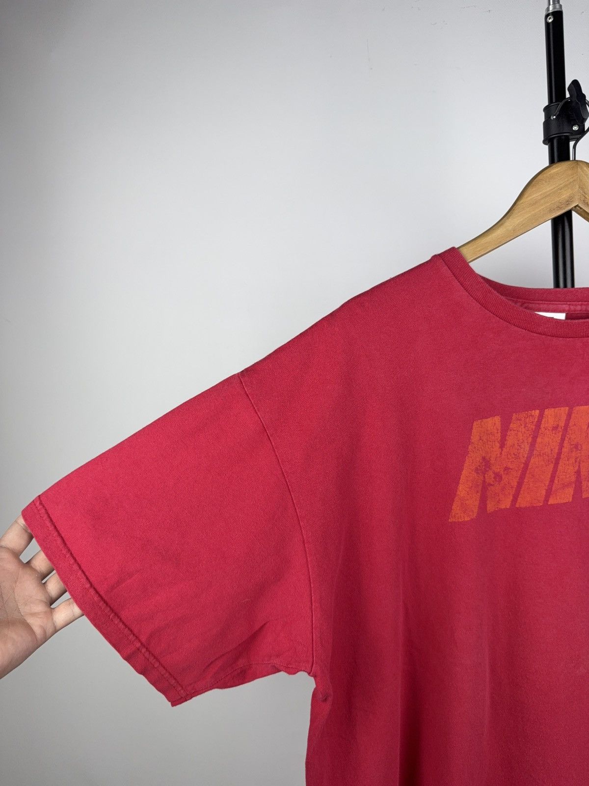 Nike × Nike ACG × Vintage Vintage Nike Red Faded T-Shirt Made in USA 90s Style Size US XL / EU 56 / 4 - 8 Thumbnail