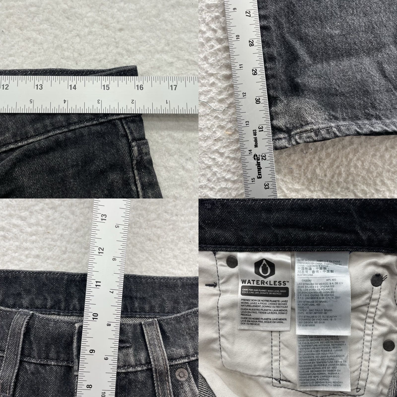 Levi's Levi's Premium Jeans Mens 32x32 Dark Gray Slim Straight 5-Pocket Denim Cotton Logo Vintage not Size US 32 / EU 48 - 8 Thumbnail