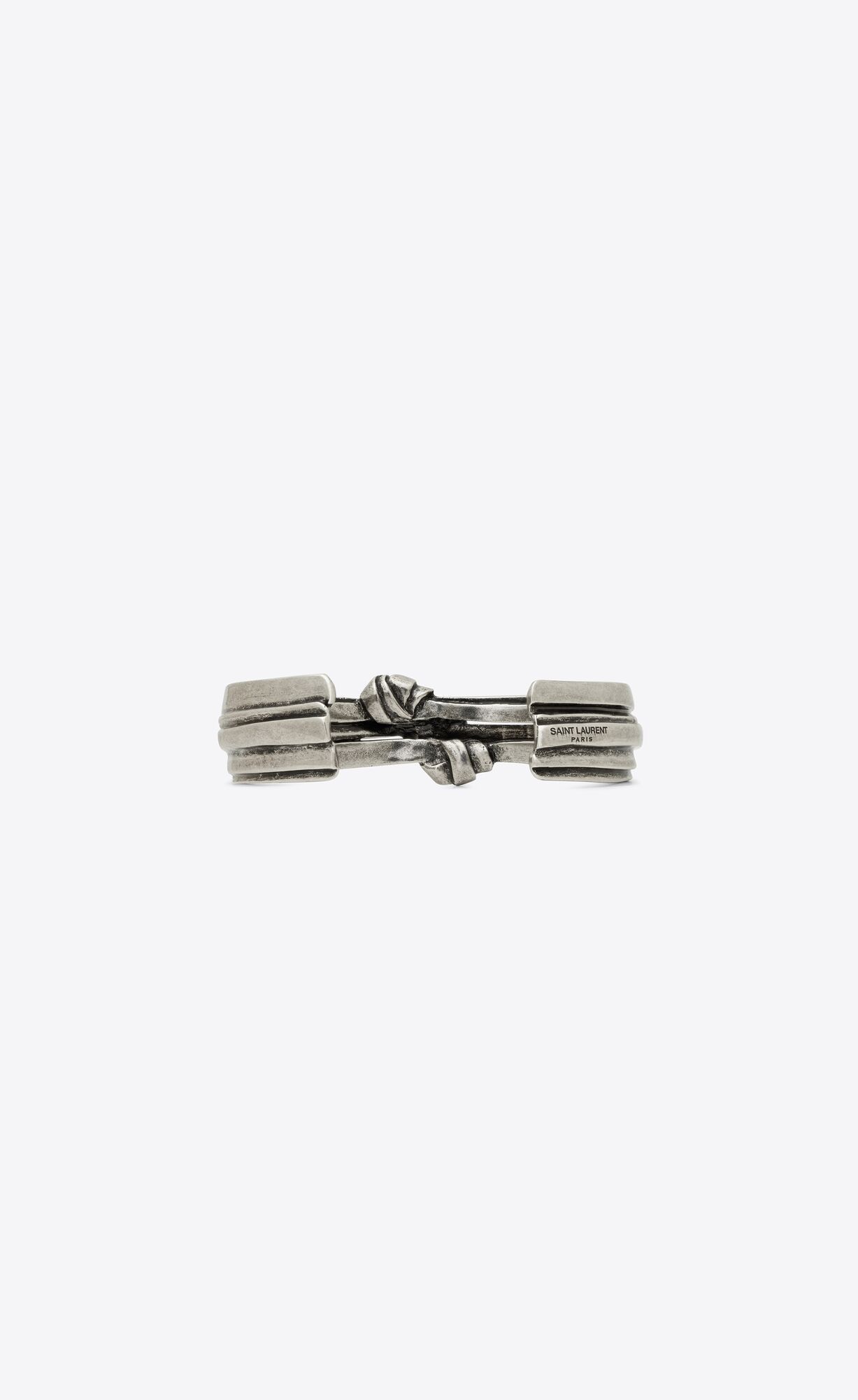 Saint Laurent Paris o1b1hav110924 Size: L / Triple Knot Bracelet Metal in Silver Size ONE SIZE - 2 Thumbnail