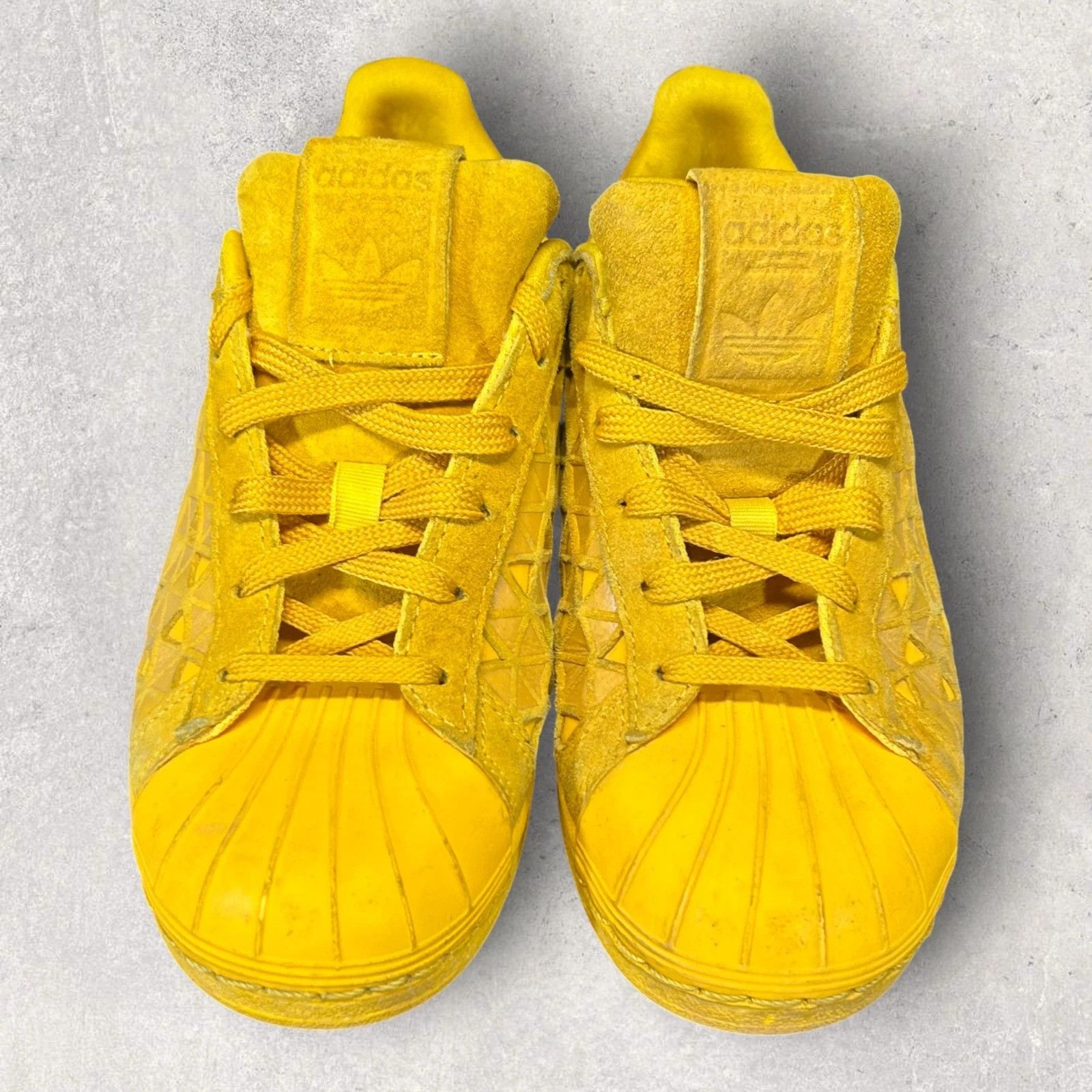 Adidas Adidas Sneakers Shoes Size 4 Superstar J Gold Yellow Suede S Size US 5 / EU 37 - 4 Thumbnail