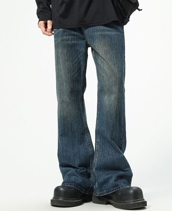 Japanese Brand American-style wide-leg men's loose flared baggy jeans Size US 32 / EU 48 - 1 Thumbnail