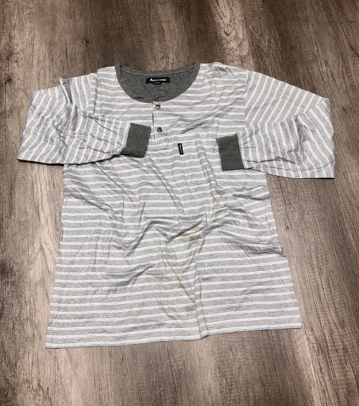 Aquascutum × Japanese Brand × Vintage Vintage Aquascutum Long Sleeve Pocket Tee Shirt Size US M / EU 48-50 / 2 - 1 Thumbnail