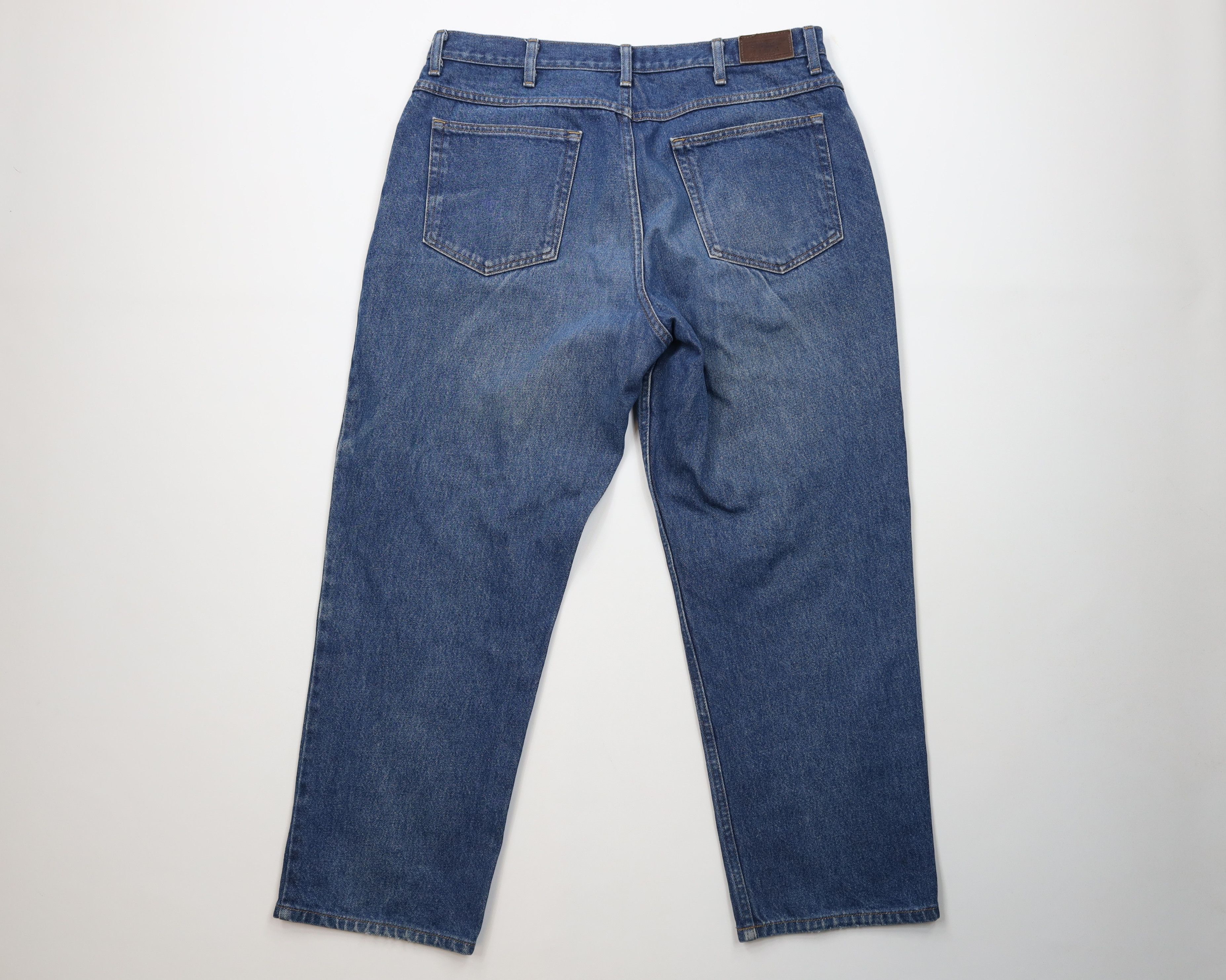 L.L. Bean Vintage Y2K LL Bean Relaxed Fit Denim Jeans Blue Cotton Size US 37 - 11 Thumbnail
