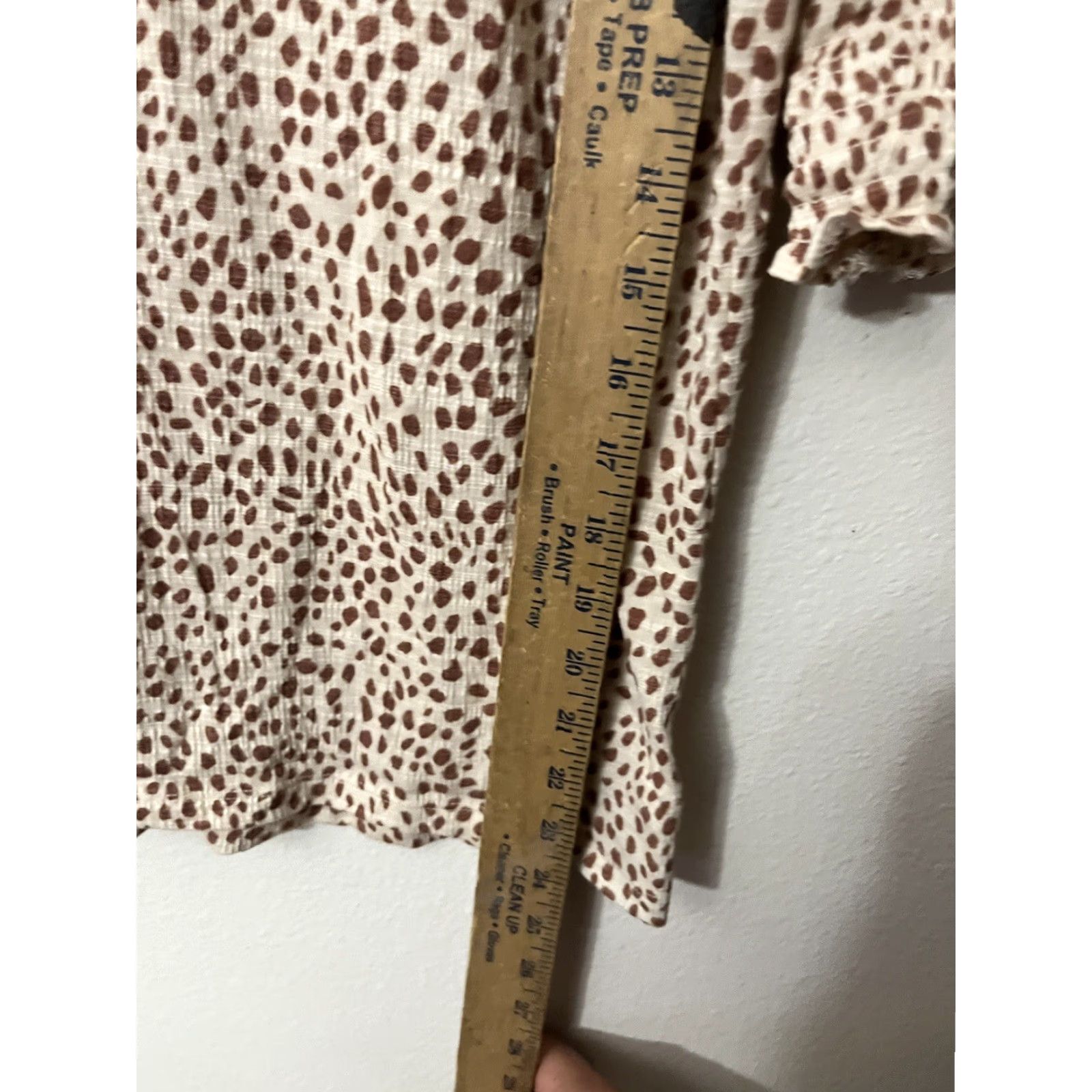 Nine West Nine West Blouse Shirt Women Multicolor Animal Print Cheetah Puff Short Sleeve Square Neck M Adult Womens Size M / US 6-8 / IT 42-44 - 4 Thumbnail