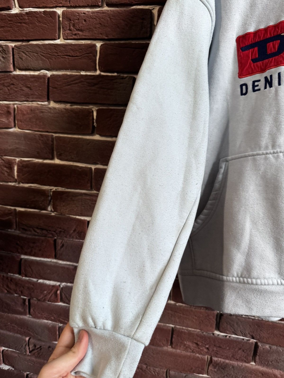 Diesel Rare Diesel vintage big logo Hoodie Baby blue Y2K Large 00s Size US L / EU 52-54 / 3 - 8 Thumbnail