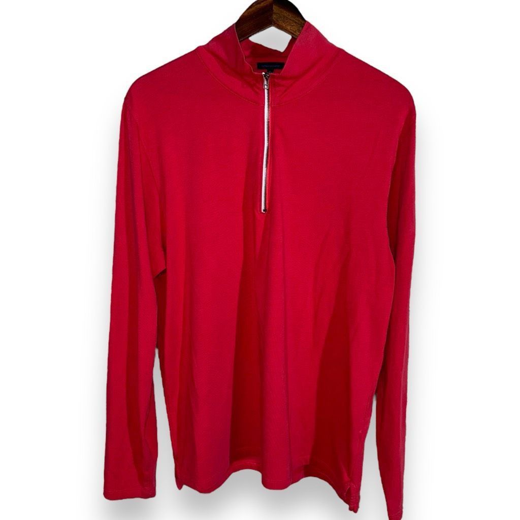 PATRICK ASSARAF Red Patrick Assaraf 1/4 Zip Pima Cotton Sweater Size XL Size US XL / EU 56 / 4 - 1 Thumbnail