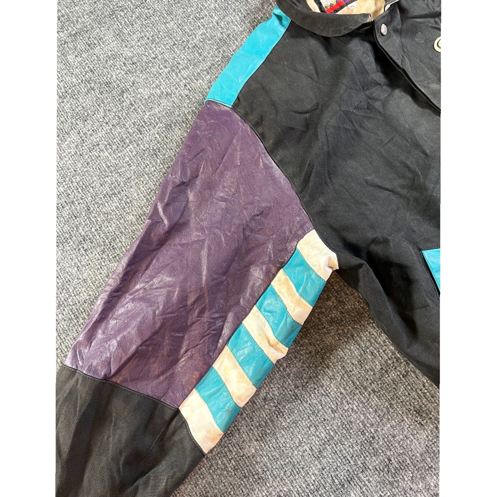 Hamilton VINTAGE Jeff Hamilton Charlotte Hornets Leather 90s Varsity Jacket Mens XL Black Size US XL / EU 56 / 4 - 6 Thumbnail