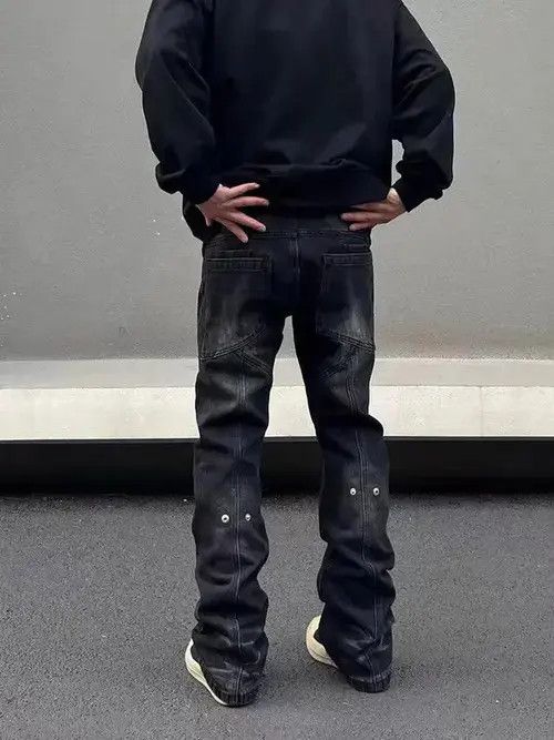 Handmade × Japanese Brand × Jean Vintage washed straight leg versatile jeans Size US 32 / EU 48 - 2 Thumbnail