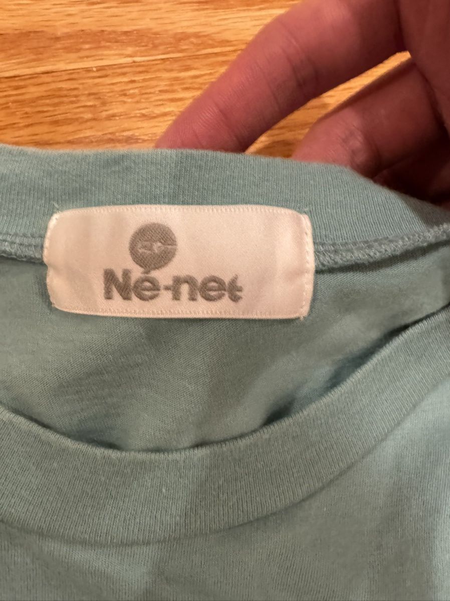 Ne-Net Ne-net Cat & Moon Graphic T-Shirt Light Blue Size US M / EU 48-50 / 2 - 3 Thumbnail