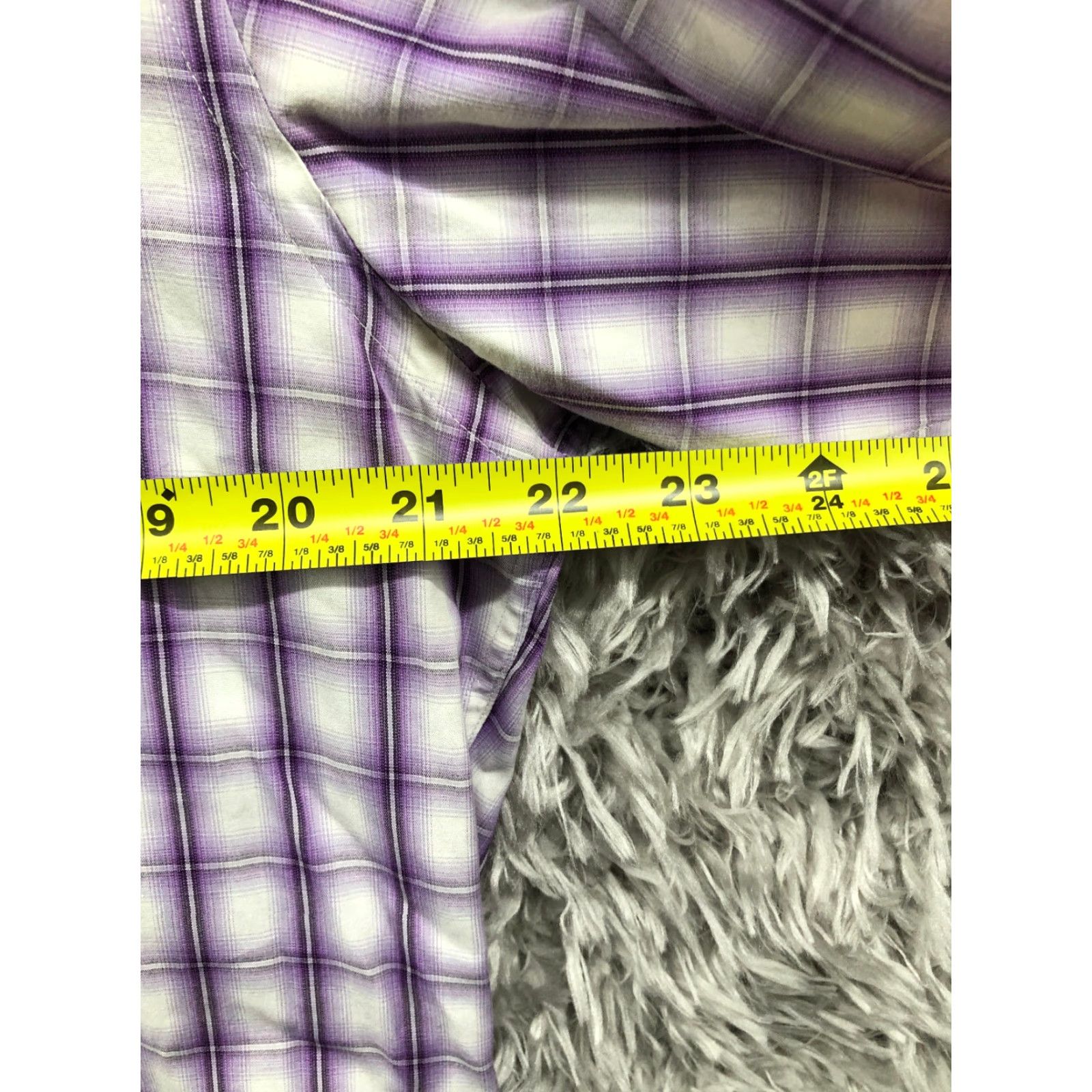 Ben Sherman Ben Sherman Shirt Mens Purple Long Sleeve Spread Collar 16.5 32-33 Button-Up Regular Plaid Size US XL / EU 56 / 4 - 4 Thumbnail