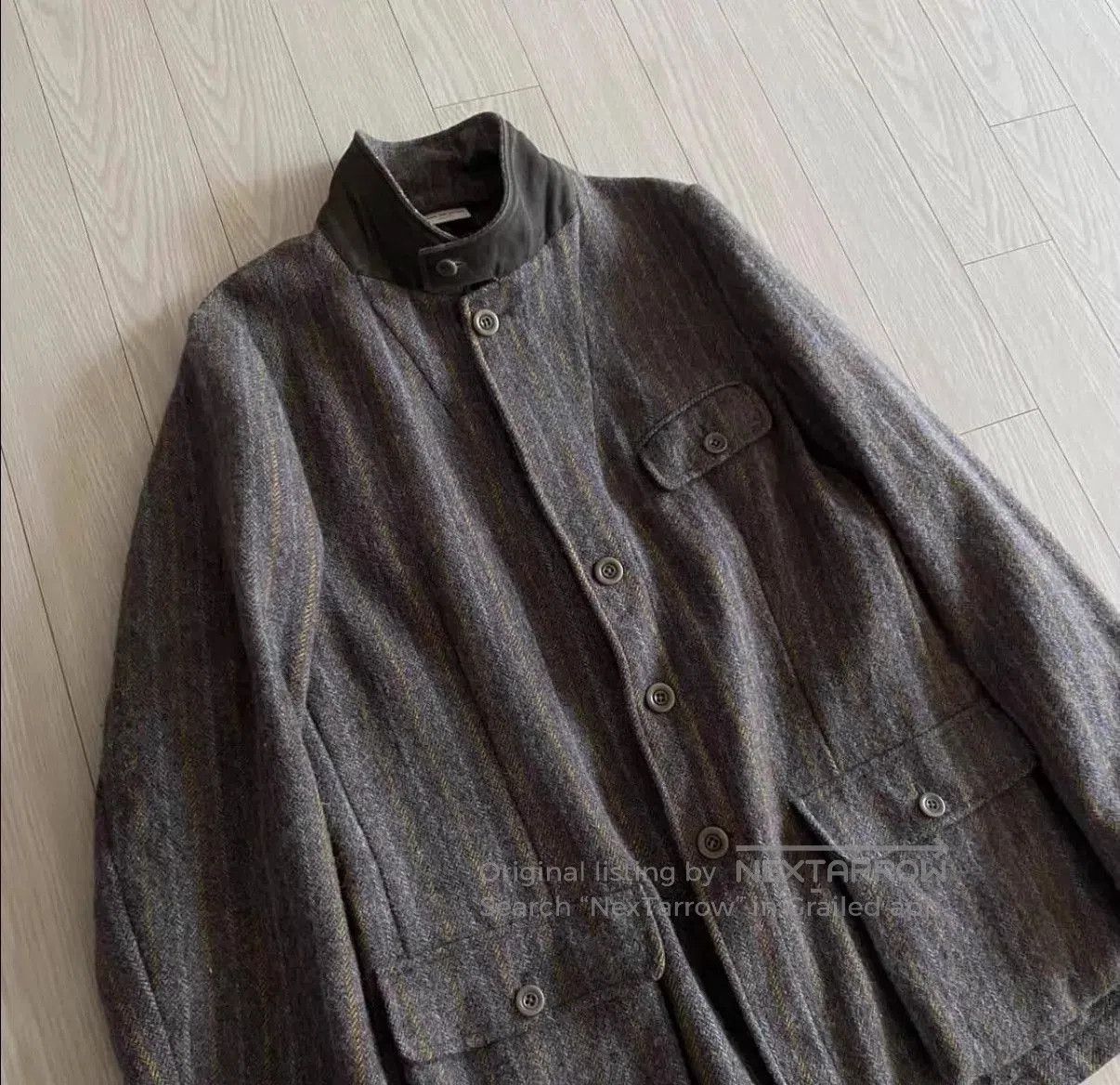 Dries Van Noten Multi Striped Button-Front Light Jacket. Size US M / EU 48-50 / 2 - 4 Thumbnail