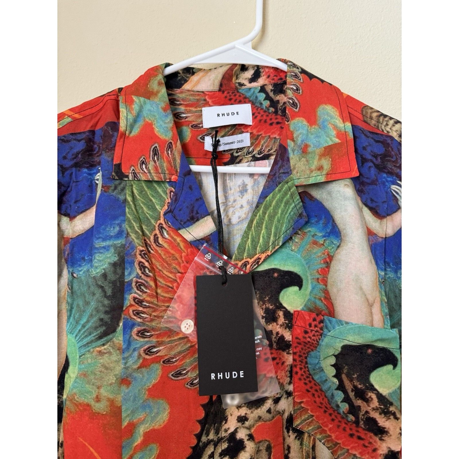 Rhude Rhude New Dragon Print Button Up Shirt Viscose Multicolor La Size US L / EU 52-54 / 3 - 2 Thumbnail