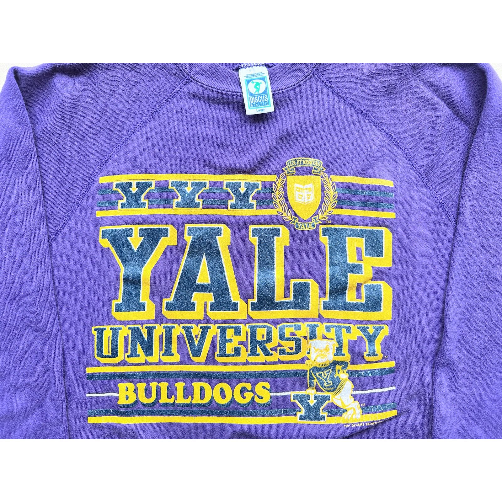 NCAA × Starter Yale Bulldogs 90s DISCUS crew L purple NCAA Ivy vintage Size US L / EU 52-54 / 3 - 1 Thumbnail