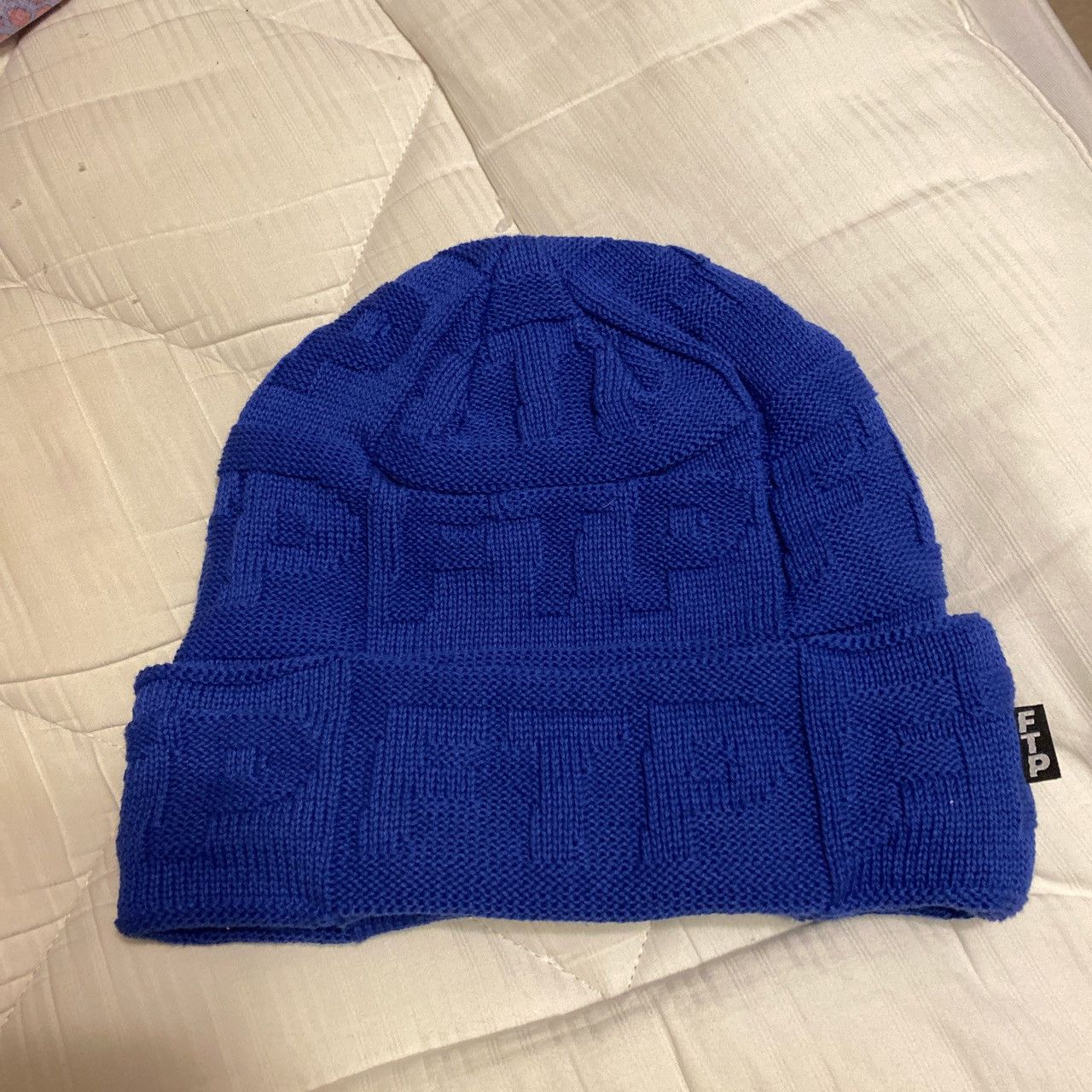 Fuck The Population FTP Blue Beanie stitched logo Size ONE SIZE - 1 Thumbnail