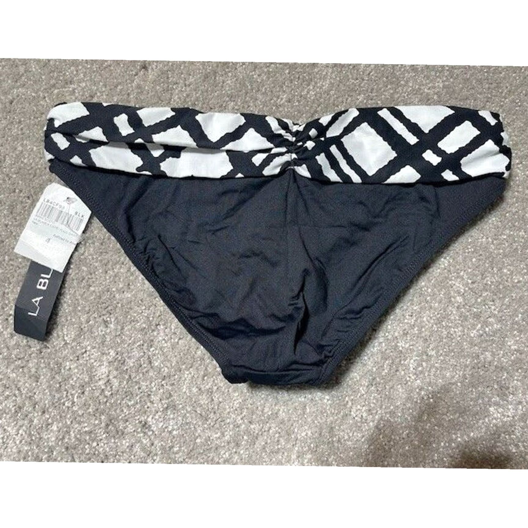 Vintage **Black La Blanca Bikini Bottom Size 4 Classic** User: Black La Blanca Bikini Bottom Size 4 Classic Size 27" / US 4 / IT 40 - 2 Thumbnail
