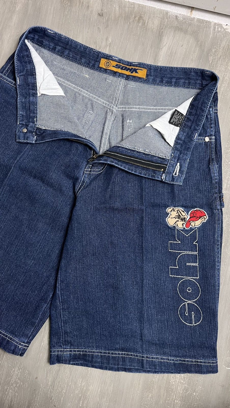 JNCO Y2k School of hard knocks Jorts Size US 32 / EU 48 - 4 Thumbnail