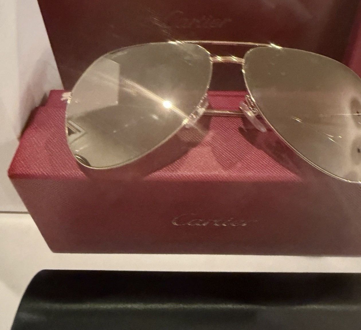 Cartier Cartier gold aviator sunglasses, CT0110S, Authentic With Box Size ONE SIZE - 2 Thumbnail