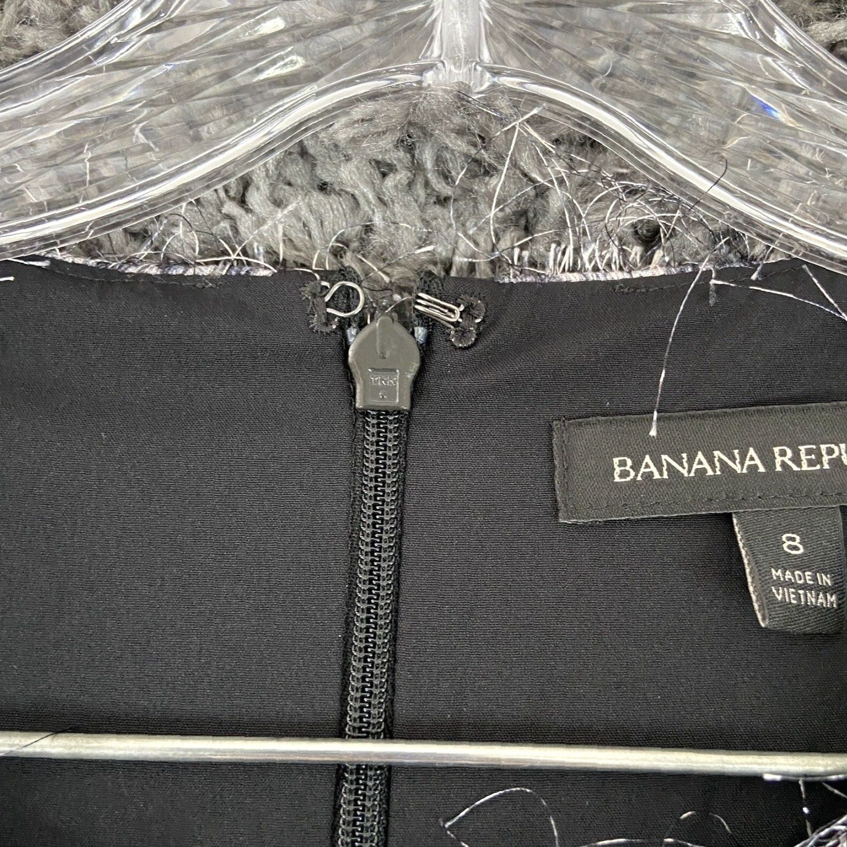 Banana Republic Banana Republic Women's Gray Animal Print Fringe Shift Dress Size 8 Size M / US 6-8 / IT 42-44 - 6 Thumbnail