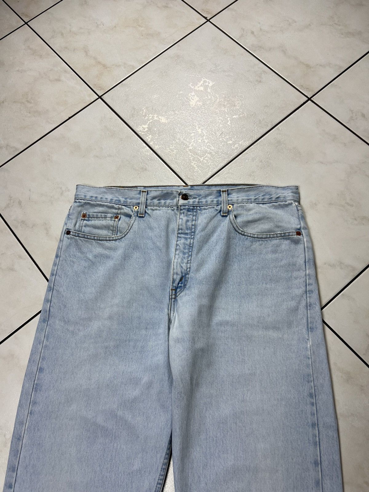 Levi's Vintage 90s Levi’s 615 02 orange tab jeans baby blue denim Size US 38 / EU 54 - 3 Thumbnail