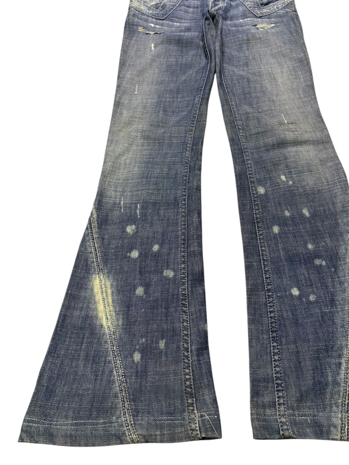 Antik Denim × Japanese Brand Vintage Antik Denim Acid Mud Wash Bootcut Flare Jeans Size 30" / US 8 / IT 44 - 6 Thumbnail