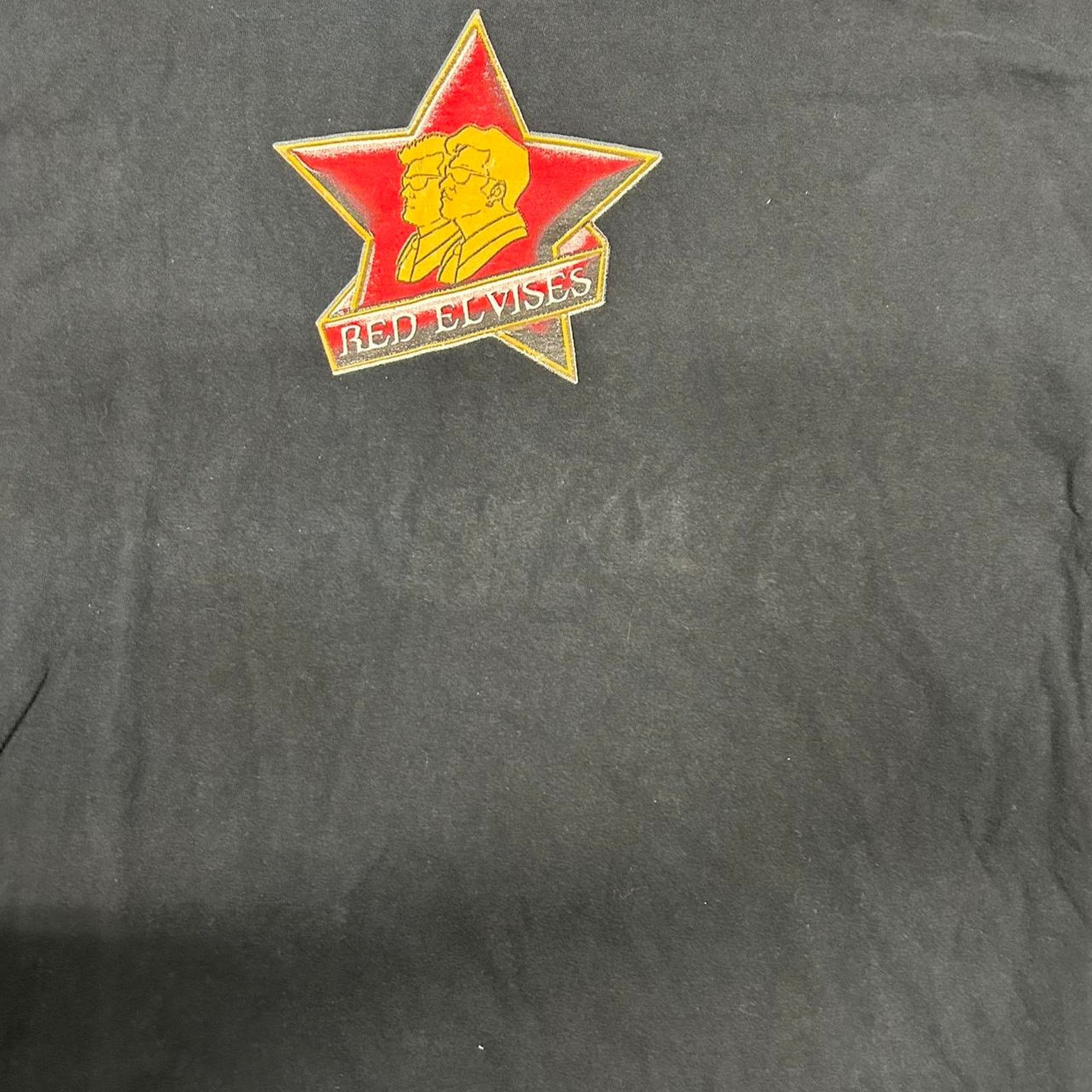 Hanes Black Y2K Red Elvis streetwear tee Size US XXL / EU 58 / 5 - 3 Thumbnail