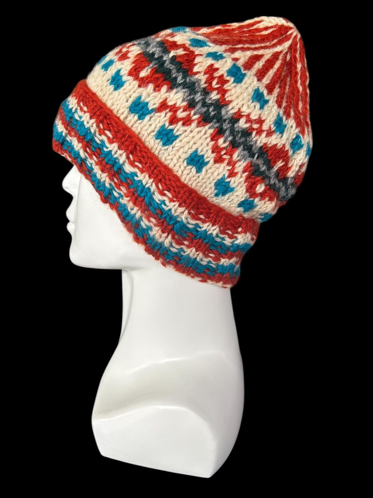 Japanese Brand × Kapital × Vintage Crochet Knitted Handmade Beanie Hats ☠️☠️ Size ONE SIZE - 1 Thumbnail