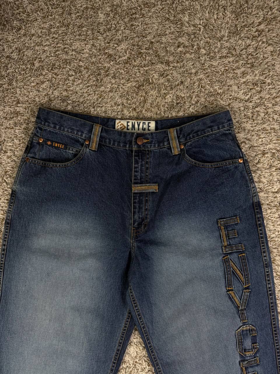 Enyce ENYCE Baggy Jeans Y2K Hip Hop Spellout Logo Stitched Size US 36 / EU 52 - 3 Thumbnail