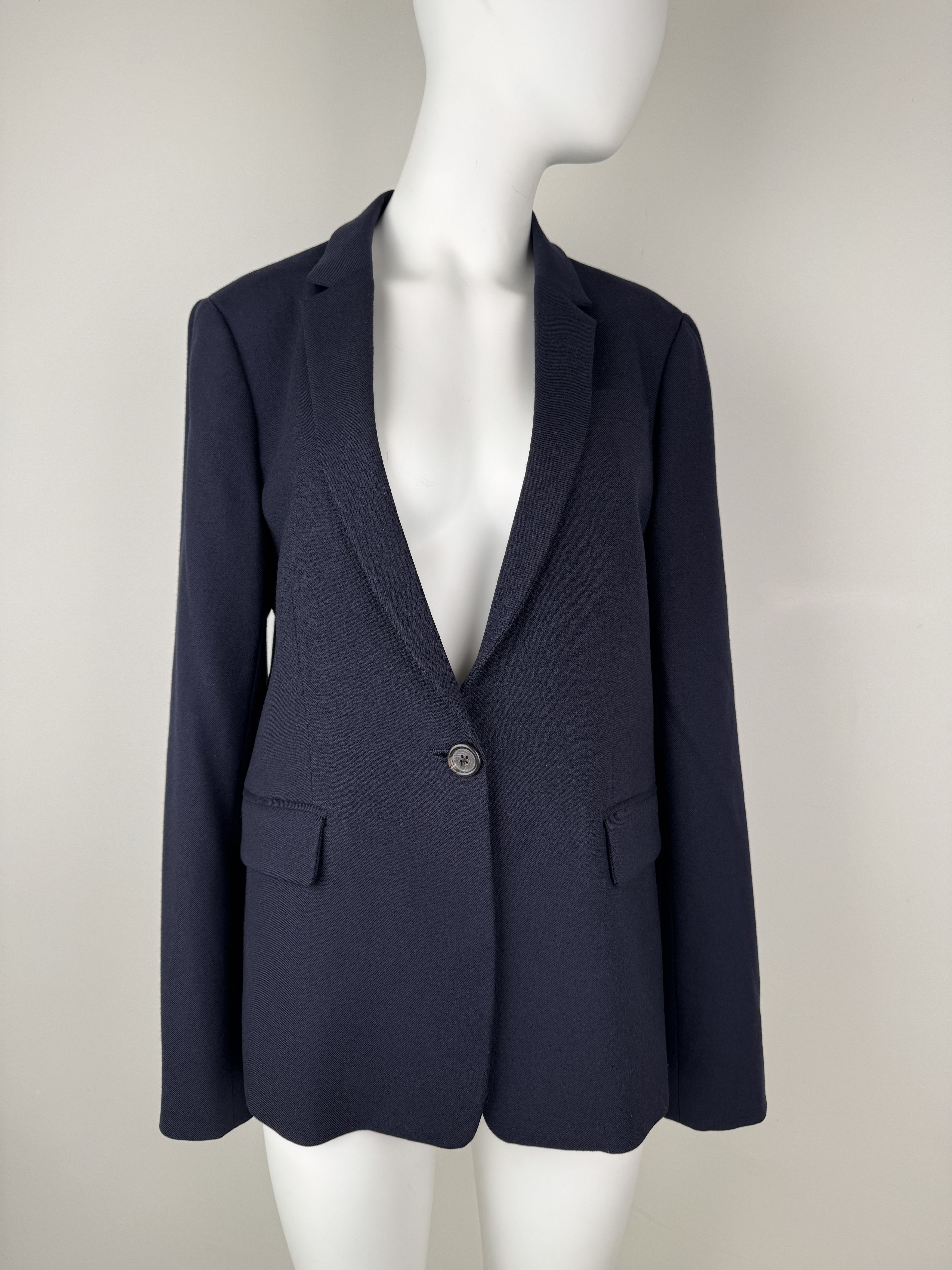 J.Crew J.Crew Blazer Tailored Office Jacket Wool Flannel Navy Blue Size M / US 6-8 / IT 42-44 - 1 Thumbnail