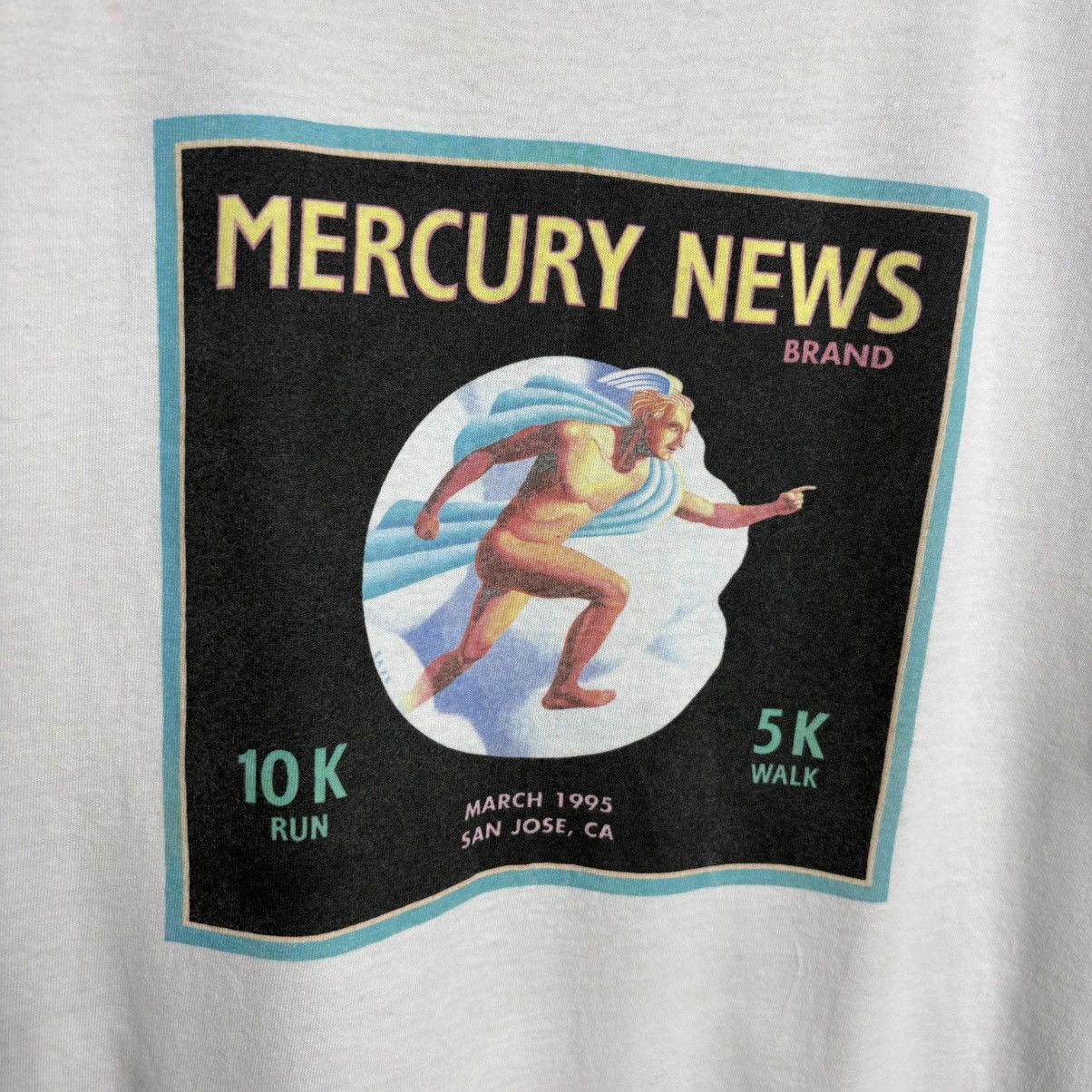 Vintage Vintage 90s Mercury News Graphic Tee Single Stitch T-Shirt Size US XL / EU 56 / 4 - 3 Thumbnail