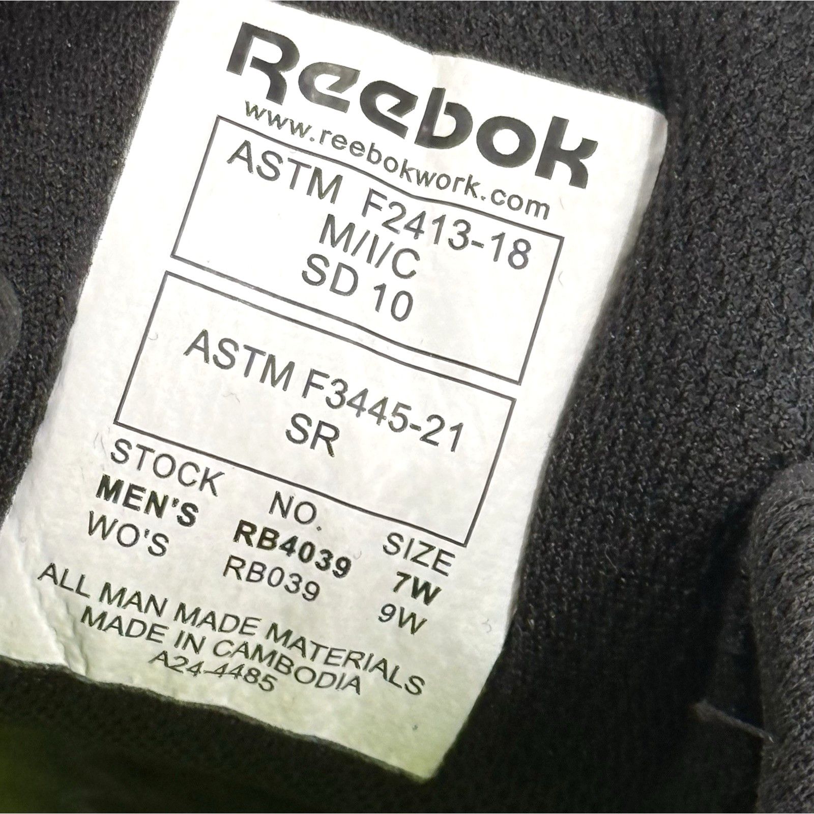 Reebok Reebok Work Sublite Cushion Comp Toe UNISEX Wo’s 9W/Men’s 7W Size US 7 / EU 40 - 9 Thumbnail