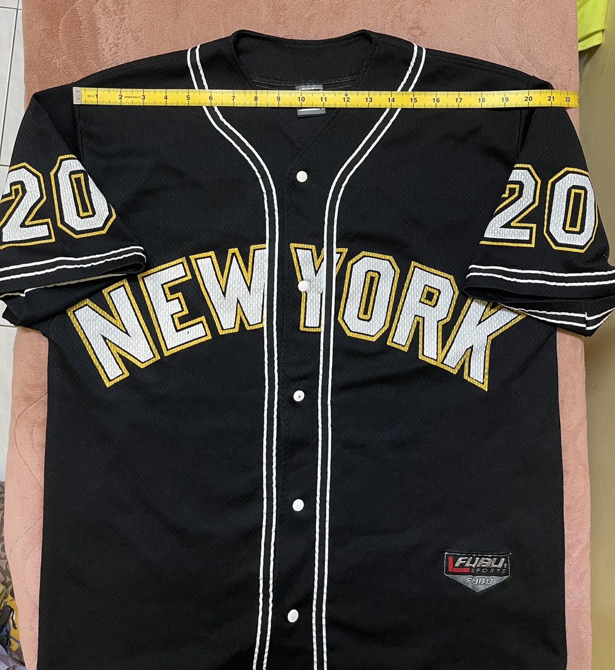 Fubu Vintage 90s🔥FUBU SPORT NEW YORK🔥Button Up Baseball Jersey Size US L / EU 52-54 / 3 - 11 Thumbnail