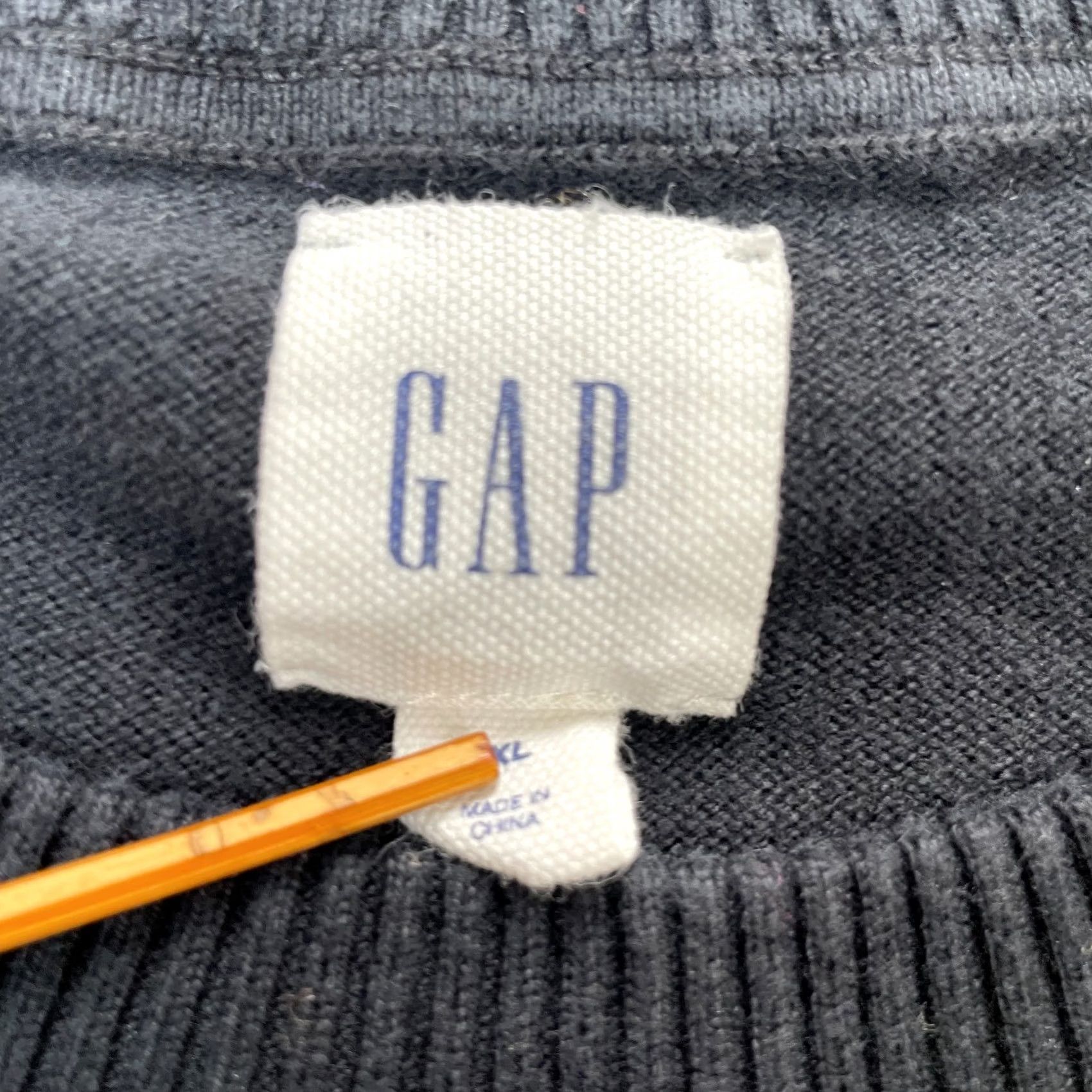 Gap Gap Sweater Mens XL Black Cotton Tight Knit Pullover Crew Neck Winter Wear Casual Classic Size US XL / EU 56 / 4 - 4 Thumbnail