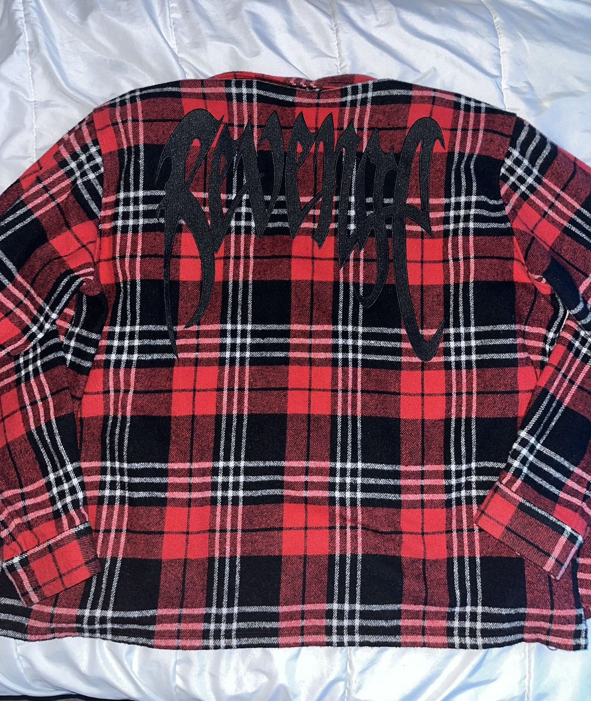 Revenge Revenge Red Plaid Zip Up Flannel Size L Size US L / EU 52-54 / 3 - 5 Thumbnail