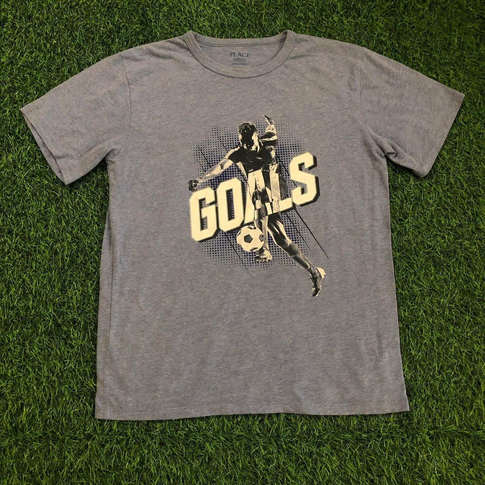 Other Grey ‘Goals’ Soccer Graphic Tee Size US S / EU 44-46 / 1 - 1 Thumbnail