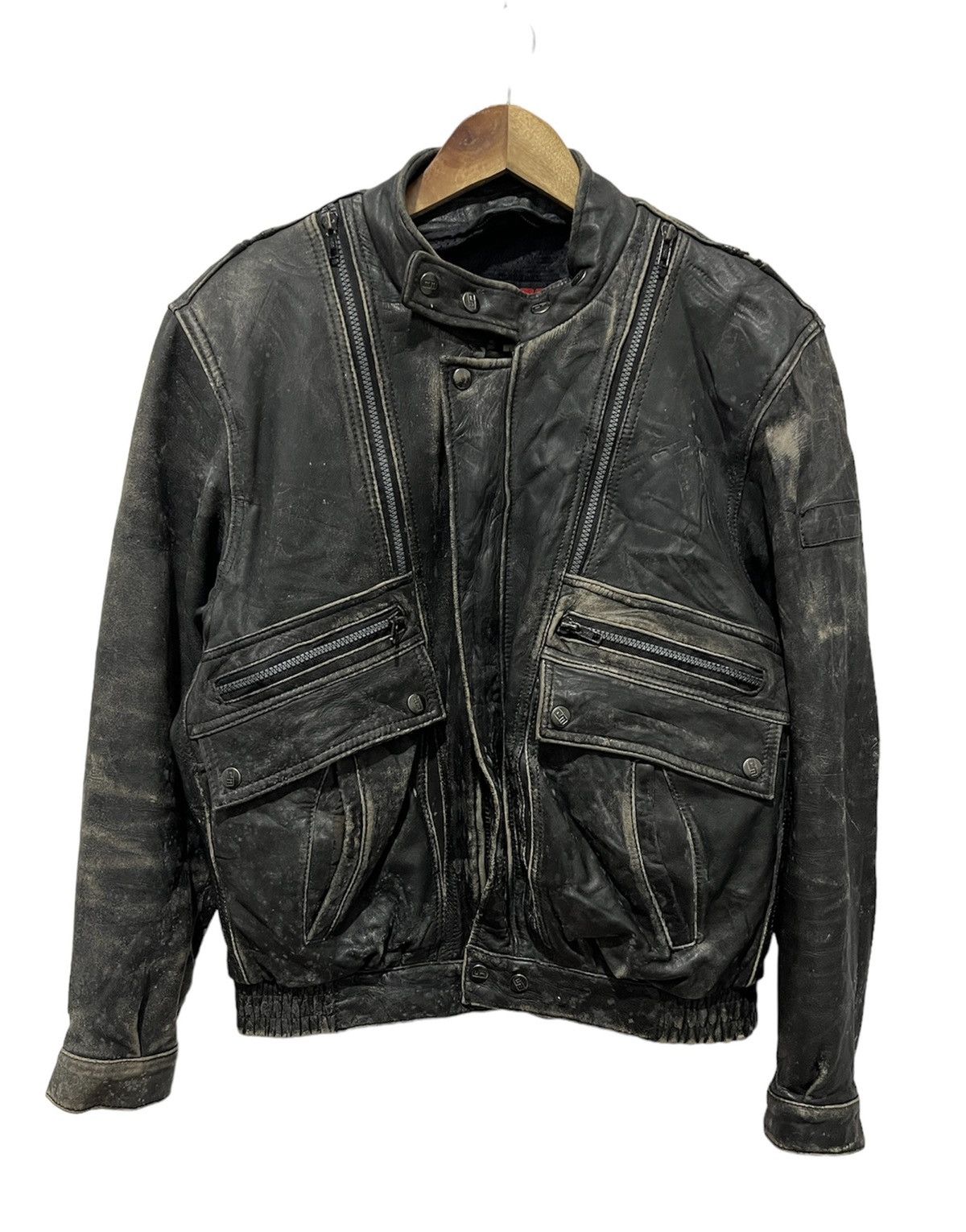 Genuine Leather Vintage Plicana Motorcycle Jacket Size US L / EU 52-54 / 3 - 1 Thumbnail