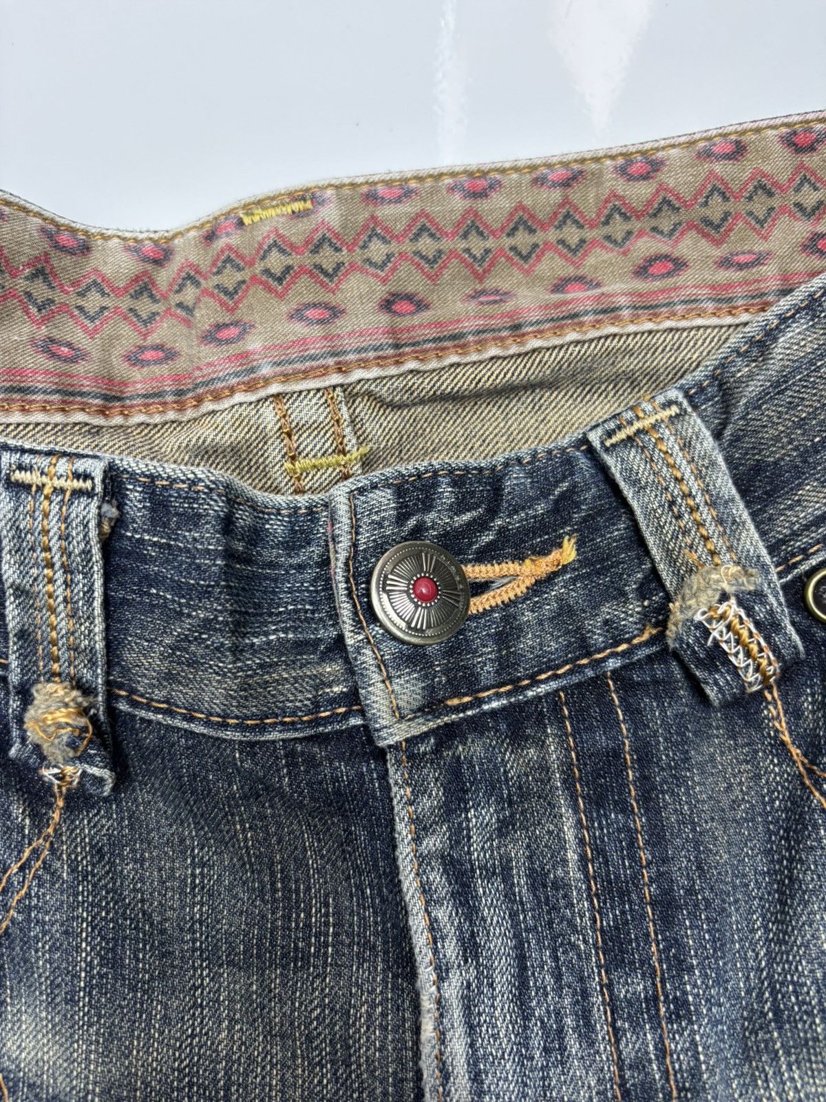 Kapital 🔥EDWIN EXCLUSIVE VINTAGE MUD WASH RUSTY JEANS DISTRESSED Size US 34 / EU 50 - 11 Thumbnail