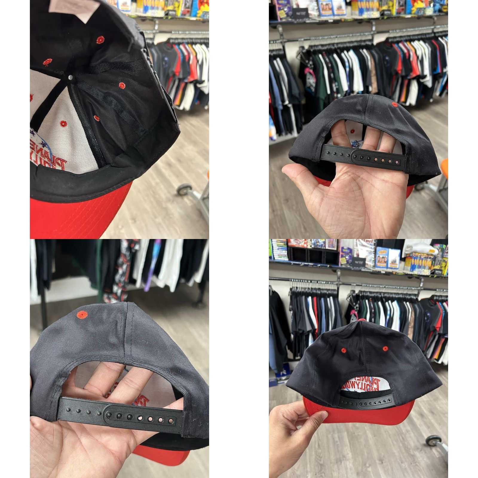 Planet Hollywood VINTAGE Planet Hollywood Washington D.C. Snapback Hat Adjustable 90s Black/Red Unisex Adults Size ONE SIZE - 9 Thumbnail