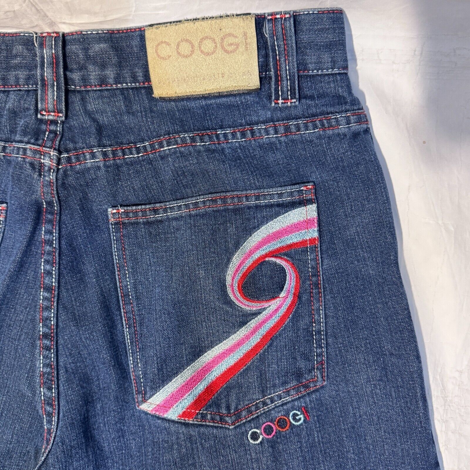 Coogi COOGI Jeans 34x32 Red/Pink Y2K Embroidered Back Pocket Denim Size US 34 / EU 50 - 10 Thumbnail